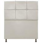 Cabeceira Estofada Damares 90 cm Solteiro Com Botonê Suede Bege - Doce Sonho Móveis