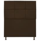 Cabeceira Estofada Damares 90 cm Solteiro Com Botonê Suede Marrom - Amarena Móveis - Am Decor