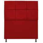 Cabeceira Estofada Damares 90 cm Solteiro Com Botonê  Suede Vermelho - ADJ Decor