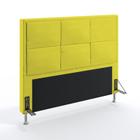 Cabeceira Estofada Decorativa Para Cama Box Maia 160 Para Cama Queen Suede Amarelo Aradecor