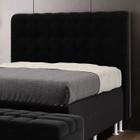 Cabeceira Estofada Decorativa para Cama Box Rana 160 para Cama Queen Suede Preto Aradecor