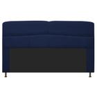 Cabeceira Estofada Donna 195 cm para Cama King Size Suede Azul Marinho - Damaffê Móveis