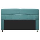 Cabeceira Estofada Donna 195 cm para Cama King Size Suede Azul Turquesa