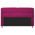 Cabeceira Estofada Donna 195 cm para Cama King Size Suede Pink