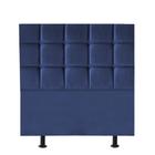 Cabeceira Estofada Espanha 100cm Solteiro Para Cama Box Quarto Suede Azul Marinho - Ahazzo Móveis