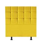 Cabeceira Estofada Espanha 90cm Solteiro Para Cama Box Quarto Suede Amarelo - Ahazzo Móveis