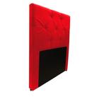 Cabeceira Estofada Gabriela para Cama Box 100cm Solteiro material sintético Vermelho