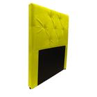 Cabeceira Estofada Gabriela para Cama Box 100cm Solteiro Tecido Sintético Amarelo