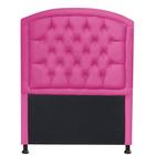 Cabeceira Estofada Geovana com Capitonê para Cama Box Solteiro 100cm material sintético Pink