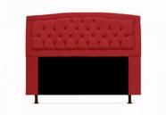 Cabeceira Estofada Geovana Para Cama Box Casal 140 cm Suede Vermelho - LM DECOR