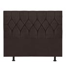 Cabeceira Estofada Istambul Capitonê 160 cm Queen Size Quarto para Cama Box Suede Marrom - Damaffê Móveis - KDAcanto