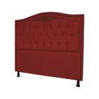 Cabeceira Estofada Kate Queen 160 cm para Cama Box Suede Vermelho - W&D Decor