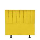 Cabeceira Estofada Kiara 100cm Solteiro Box Quarto material sintético Amarelo - Gat Magazine