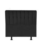 Cabeceira Estofada Kiara 100cm Solteiro Box Quarto Suede Preto - Gat Magazine