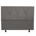 Cabeceira Estofada King 195CM Jade Suede Cinza Grafitte - D A DECOR