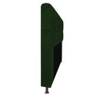 Cabeceira Estofada Lady 100 cm para Cama Solteiro com Capitonê Suede Verde