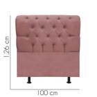 Cabeceira Estofada Lady Capitonê 100 cm Solteiro Quarto para Cama Box Suede Rose Gold - Damaffê Móveis - KDAcanto