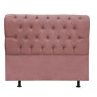 Cabeceira Estofada Lady Capitonê 140 cm Casal Quarto para Cama Box Suede Rose Gold - Damaffê Móveis