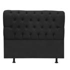 Cabeceira Estofada Lady Capitonê 160 cm Queen Size Quarto para Cama Box Suede Preto - Damaffê Móveis