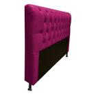 Cabeceira Estofada Lady Capitonê para Cama Box King Size 195cm material sintético Pink - KDAcanto