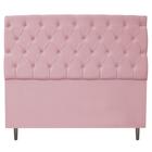 Cabeceira Estofada Liverpool 160 cm Queen Size Sintético Rosa Bebê - Amarena Móveis