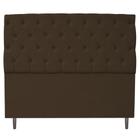 Cabeceira Estofada Liverpool 195 cm King Size Suede Marrom - Doce Sonho Móveis