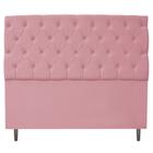 Cabeceira Estofada Liverpool 195 cm King Size Suede Rosa Bebê - Doce Sonho Móveis