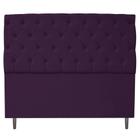 Cabeceira Estofada Liverpool 195 cm King Size Suede Roxo - ADJ Decor