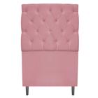 Cabeceira Estofada Liverpool 90 cm Solteiro Suede Rosa Bebê - ADJ Decor