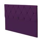 Cabeceira Estofada Lívia 195 Cm king Size Com Capitonê Suede Roxo - Móveis Mafer