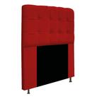 Cabeceira Estofada Mel 100cm para Cama Solteiro Botonê Suede Vermelho