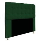 Cabeceira Estofada Mel 140 cm para Cama Casal com Botonê Suede Verde - KDAcanto