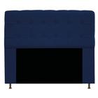 Cabeceira Estofada Mel 160 cm para Cama Queen Size com Botonê Suede Azul Marinho