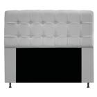 Cabeceira Estofada Mel 160 cm Queen Size Com Botonê Suede Cinza - Doce Sonho Móveis