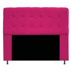 Cabeceira Estofada Mel 195cm para Cama King Size Botonê Suede Pink - Damaffê Móveis - DAMAFFE MÓVEIS