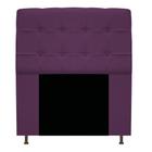 Cabeceira Estofada Mel 90 cm Solteiro Com Botonê Suede Roxo - ADJ Decor