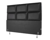 Cabeceira Estofada Para Cama Box Casal 127x142 Preto