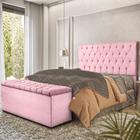 Cabeceira Estofada para Cama Casal King 195 cm Londres Suede