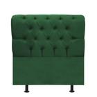 Cabeceira Estofada Paris Botão Capitonê 90cm Solteiro Para Cama Box Quarto Suede Verde - Ahazzo Móveis