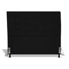 Cabeceira Estofada Pérola 140 cm Para Cama Box Quarto Casal MV Estofados Suede Preto