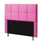 Cabeceira Estofada Poliana 140CM Casal Strass material sintético Pink - D A DECOR