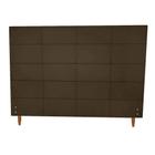 Cabeceira Estofada Raissa para Cama Box Casal Queen Size Suede Marrom 158cm JBF