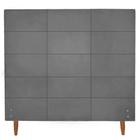 Cabeceira Estofada Raissa para Cama Box de Casal Suede Cinza Grafite 138cm JBF - JBF Poltronas