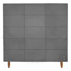 Cabeceira Estofada Raissa para Cama Box Viúva Suede Cinza Grafite 120cm JBF - JBF Poltronas