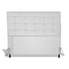 Cabeceira Estofada Rubi 160 cm Para Cama Box Quarto Queen Size Sintético Branco - MV Estofados