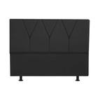 Cabeceira Estofada Solteiro 90CM Jade Suede Preto - D A DECOR