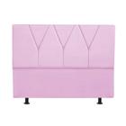 Cabeceira Estofada Solteiro 90CM Jade Suede Rosa - D A DECOR - D&A Decor