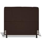 Cabeceira Estofada Topázio 140 cm Para Cama Box Quarto Casal Luxo MV Estofados Suede Marrom