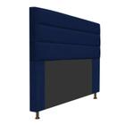 Cabeceira Estofada Turim 160 cm para Cama Queen Size Suede Azul Marinho