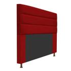 Cabeceira Estofada Turim 160cm para Cama Queen Size Cama Box Suede Vermelho - KDAcanto Móveis